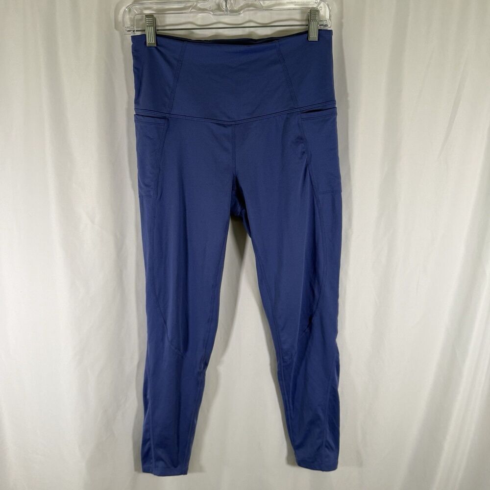 Free People Movement Leggings Women's Medium Blue Pull On Mid Rise